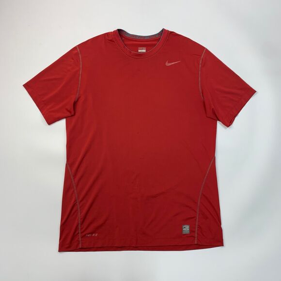 Nike Pro T Shirt Mens XL Extra Large Fitted Dri Fit Short Sleeve Gym Train Base - Picture 2 of 13